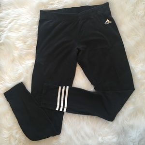 Adidas black workout leggings medium